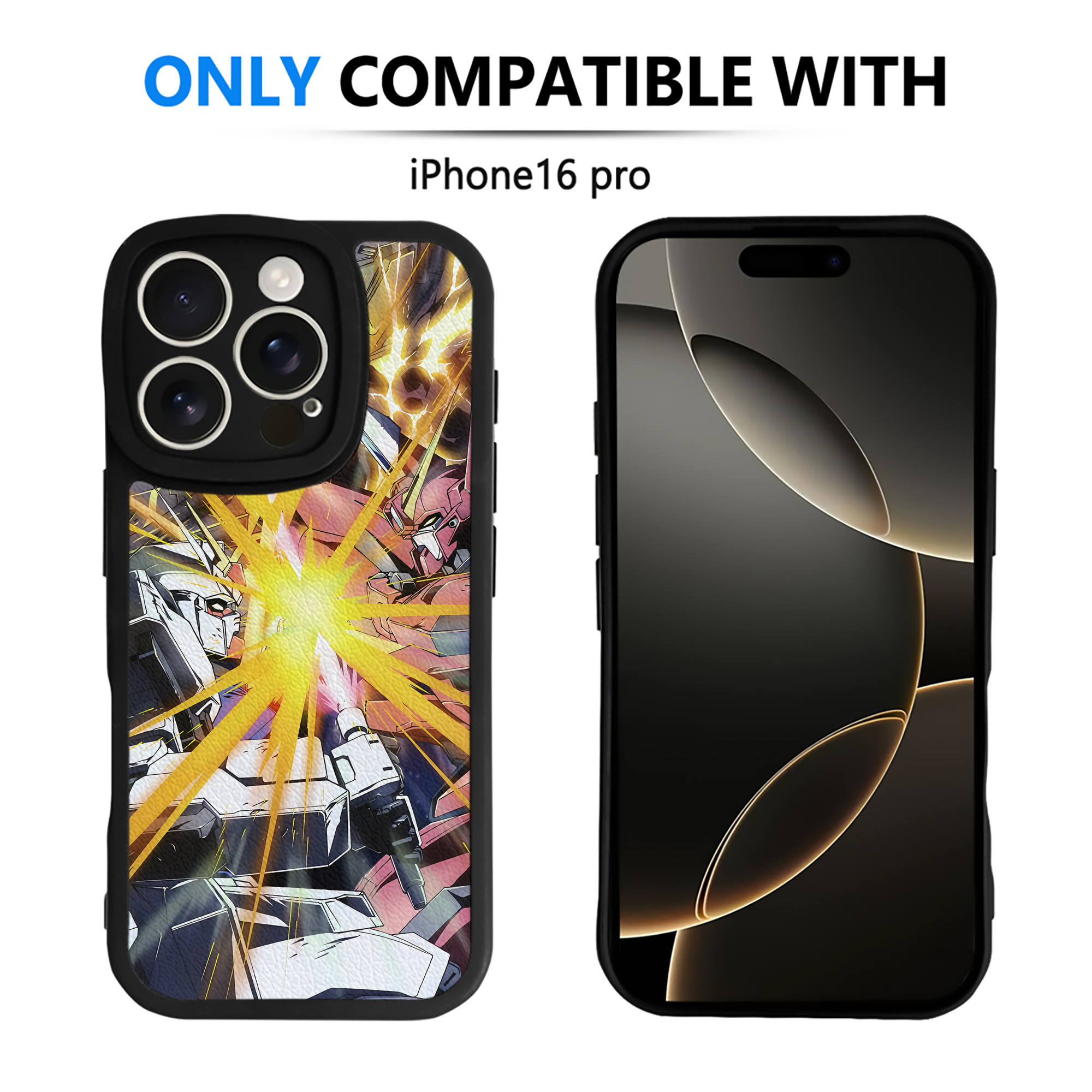 （画像用） 機動戦士ガンダム Mobile Suit Gundam 【iPhone 16シリーズ対応】シリコンスマホケース（レザー調） 材質：シリコン